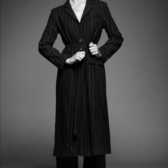 Zara Jackets & Blazers - New Zara wool pinstripe coat
